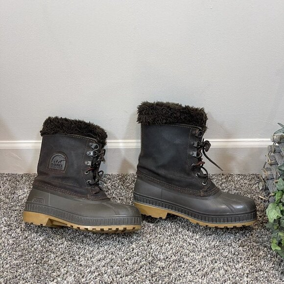 Vintage Sorel Kaufman Snow Winter Boots Brown Size 6 Men’s 8 Women’s Lined main image 5